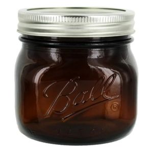 4 Pint (16oz) BALL AMBER JARS WIde Mouth